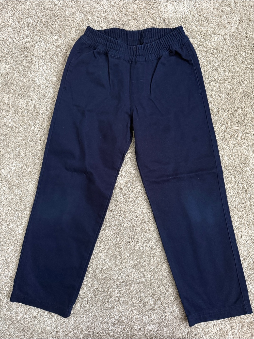 The Beaufort Bonnet Company Navy Kids Elastic Waist Casual Pants